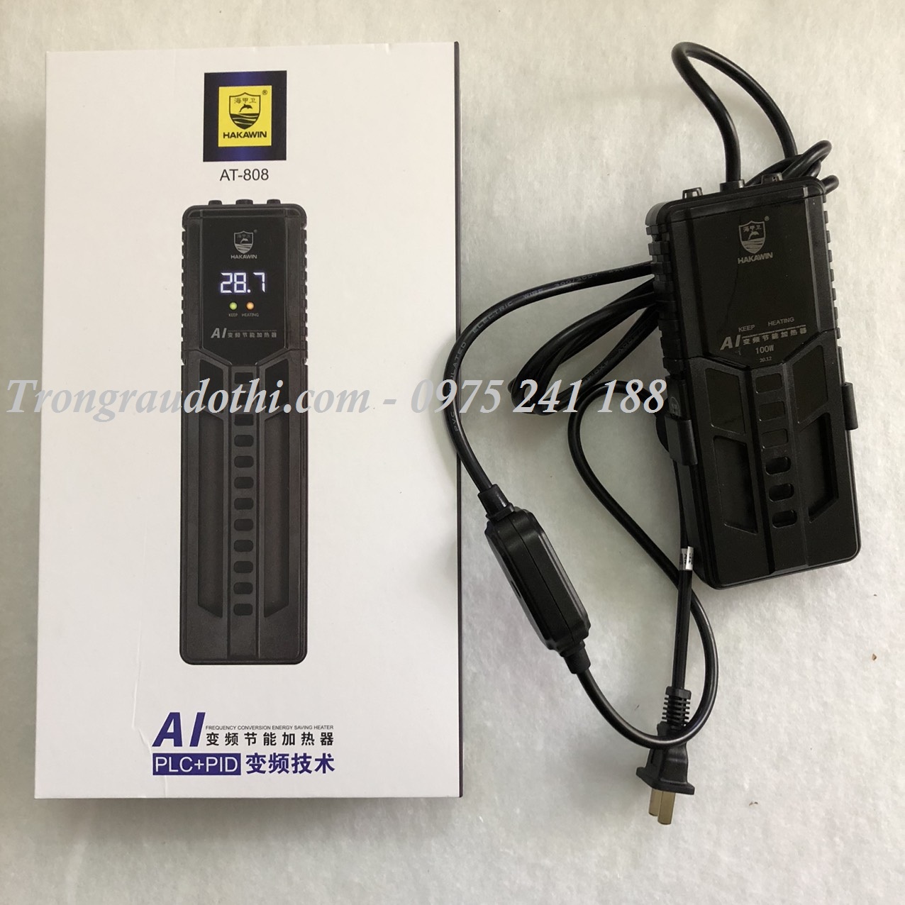 Sưởi bể cá tiết kiệm điện Hakawin AT-808 200W